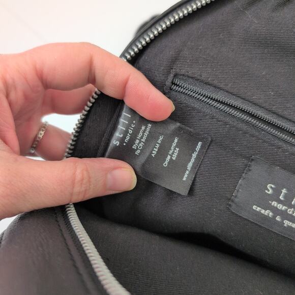 Still Nordic Black Flo City Backpack 65654 Leather Quilted Mini Bag - Picture 10 of 12